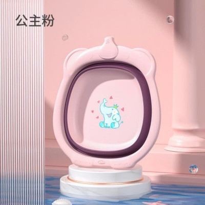 Chậu rửa mặt gấp gọn Linh Chi Bedding họa tiết con ong và con voi cho bé