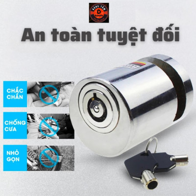 Khóa thép phanh đĩa xe máy chống trộm, khoá phanh đĩa chất liệu 100% thép nguyên khối cho moto, xe máy, xe đạp D Danido