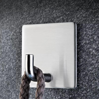 Móc Inox Dán Tường Chịu Lực, Treo Đa Năng, Treo Quần Áo, Đồ Dùng Trong Nhà Tắm, Bếp, Tiện Dụng, Gọn Gàng, Sử Dụng Miếng Dán 3M Siêu Dính. TakyHome 2005