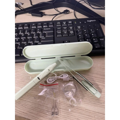 Bộ Dụng Cụ Lấy Ráy Tai Có Đèn Led Cao Cấp Kèm Hộp Đựng Sịn Sò Sử Dụng Cổng Sạc USB Tặng Kèm Kính Lúp