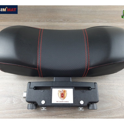 Gối tựa đầu ô tô cao cấp nhãn hiệu Macsim tích hợp giá treo điện thoại mã CHP03A màu đen