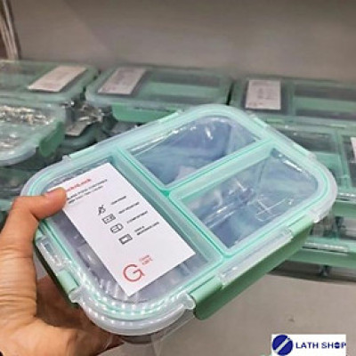 Hộp thủy tinh Lock&Lock 2 ngăn Glass Food Container 600ml, 860ml LLG456 - Hàng chính hãng