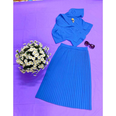 Rập set chân váy xếp ly và áo cổ sam - rập giấy mã 1051 (BẢN VẼ)