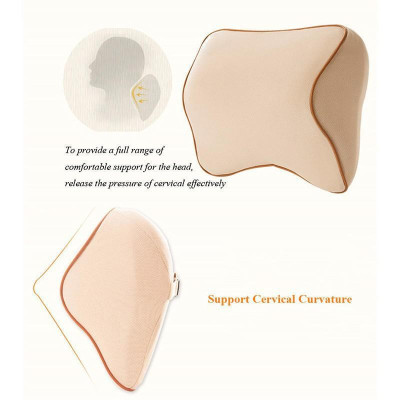 Gối Tựa Đầu Ô Tô Cao Su Non Nguyên Khối Cao Cấp Siêu Đàn Hồi Chống Đau Mỏi