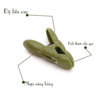 Vỉ 20 kẹp quần áo củ lạc nhựa Việt Nhật (2853), Kẹp phơi quần áo, phơi đồ tiện ích 