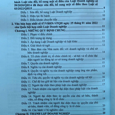 Luật doanh nghiệp (sửa đổi, bổ sung) hệ thống các văn bản quy định, hướng dẫn chi tiết thi hành