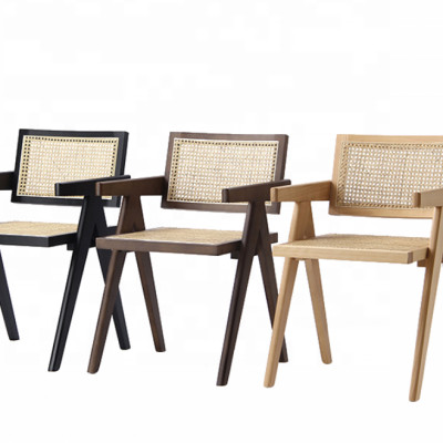 Ghế ăn Juno Sofa có tay đan mây cao cấp kích thước 52 x 58 x 78cm