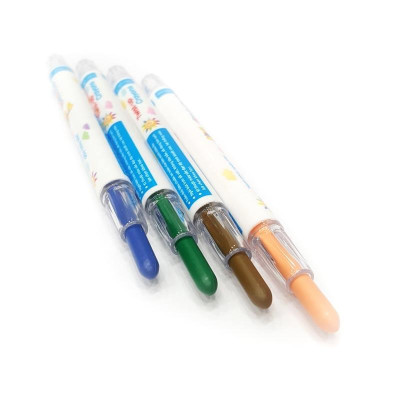 Bút Sáp Màu Xoay - 12 Màu DK 3302-12 (Hộp Nhựa PP)