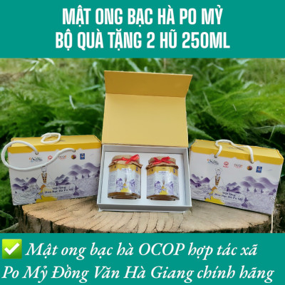 BỘ QUÀ MẬT ONG BẠC HÀ OCOP HÀ GIANG CHÍNH HÃNG, MẬT ONG BẠC HÀ PO MỶ VIETGAP CAO NGUYÊN ĐÁ HÀ GIANG