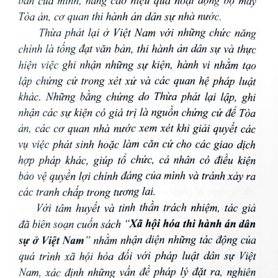 Xã Hội Hóa Thi Hành Án Dân Sự Ở Việt Nam (Sách Chuyên Khảo) - DH