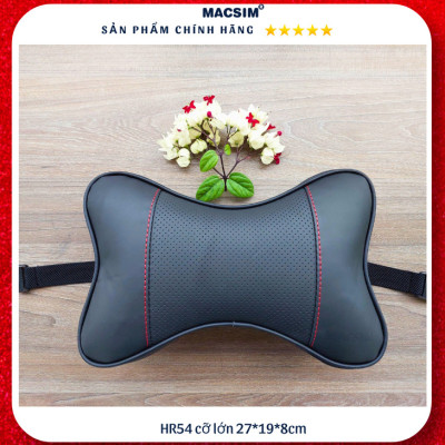 Gối tựa đầu ô tô chất liệu da Nappa nhãn hiệu Macsim mã HR54 cỡ lớn