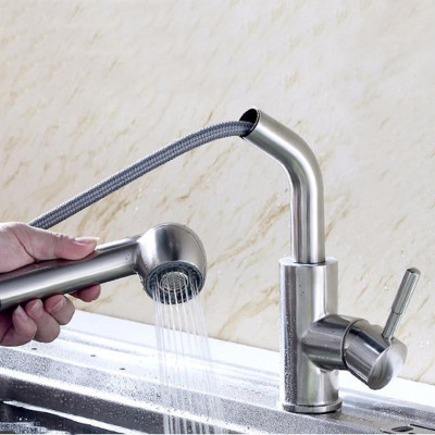 Combo chậu rửa chén bát inox Valenza 7843 hai hố lệch, vòi rửa bát đầu rút 02, bộ xả chậu, rá inox đa năng, bình xà phòng