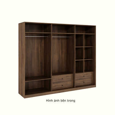 HAPPY FURNITURE , MATTA - Tủ quần áo 6 cửa mở , TCM_212 , 240cm x 54cm x 200cm DxRxC