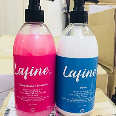 Combo dầu gội dầu xả Lafine 500ml ( hương Aqua và Cherry)