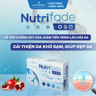 Viên uống Nutrifade Osa hỗ trợ làm chậm quá trình lão hoá da, cải thiện khô sạm, làm trắng da - Nutramed