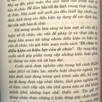 Di chúc và điều kiện có hiệu lực của di chúc