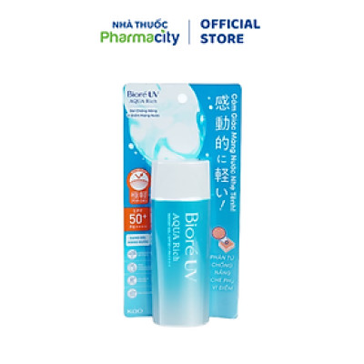 Gel chống nắng Bioré UV Aqua Rich Watery Gel SPF 50+ PA++++ dưỡng ẩm, không nhờn rít (90ml)