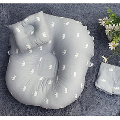 Gối chống trào ngược cho bé, hàng việt nam, vải cotton và bông gòn 100% không tạp chất, chất vải êm dịu giúp bé ngủ ngon, không bị nóng lưng.