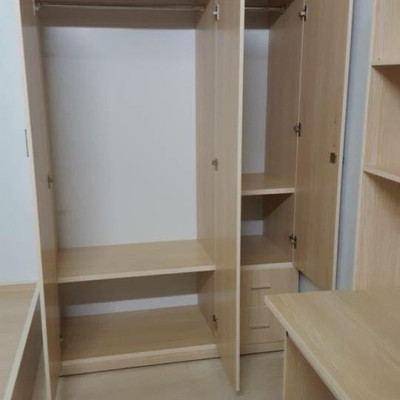 Tủ nhựa đài loan 3 cánh 2 ngăn kéo màu vân gỗ trắng