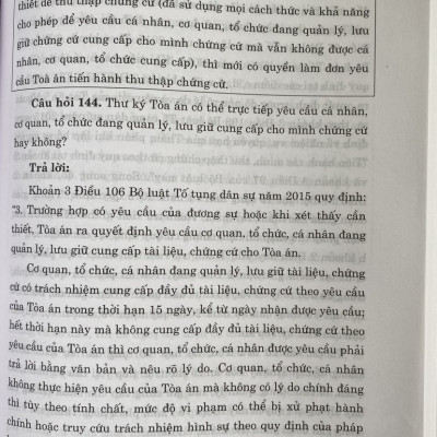 Cẩm Nang Nghiệp Vụ Dành Cho Thẩm Phán, Kiểm Sát Viên, Luật Sư ( Trong lĩnh vực dân sự và tố tụng dân sự) ( Xuất bản lần thứ ba có sửa chữa, bổ sung)