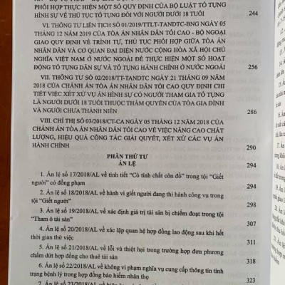 Giải đáp một số vấn đề về nghiệp vụ Năm 2018- 2019 – của Hội Đồng Thẩm phán Tòa án nhân dân tối cao về hình sự - tố tụng hình sự - dân sự - tố tụng dân sự - tố tụng hành chính - đất đai và các quy định của pháp luật có liên quan đến tòa án