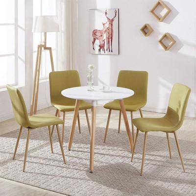 Bàn ăn tròn mặt gỗ công nghiệp Juno Sofa MFC HFC-BCF603-60 cao cấp