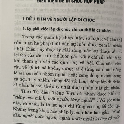 Di chúc và điều kiện có hiệu lực của di chúc