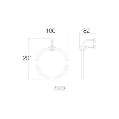 Vòng treo khăn - 7002 - INOX SUS 304