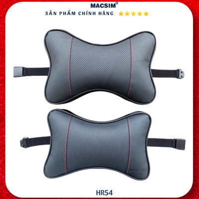 Gối tựa đầu ô tô chất liệu da Nappa nhãn hiệu Macsim mã HR54 cỡ lớn