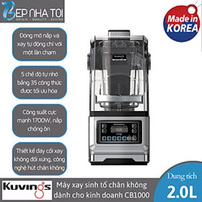 Máy xay sinh tố chân không tự động dành cho kinh doanh Kuvings CB1000 [2.0L] - Sản xuất tại Hàn Quốc - Hàng chính hãng