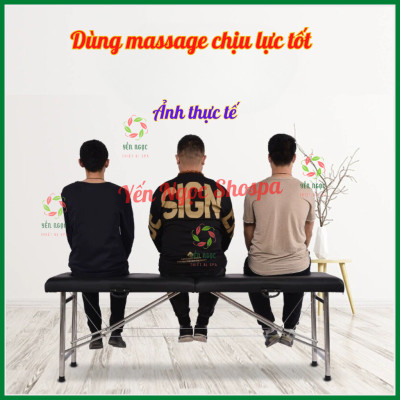 Giường Spa Massage Cao Cấp Gấp Gọn - Giường Vali Chân Inox,Gỗ Hỗ Trợ Phun Xăm, Massage
