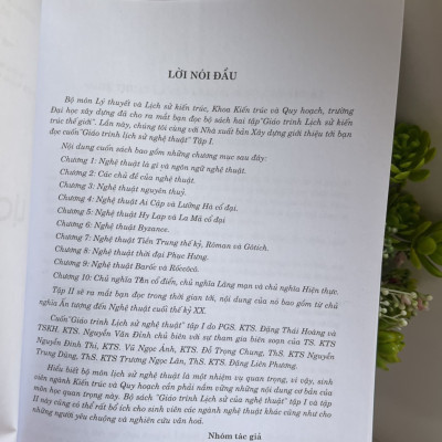 GIÁO TRÌNH LỊCH SỬ NGHỆ THUẬT TẬP 1 - Đặng Thái Hoàng - NXB Xây Dựng