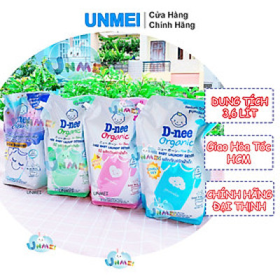 (Chính Hãng Đại Thịnh) Nước giặt D-nee, Nước Giặt Cho Bé Dnee Dạng Túi 3600ml - Loại Mới An Toàn, Tiết Kiệm