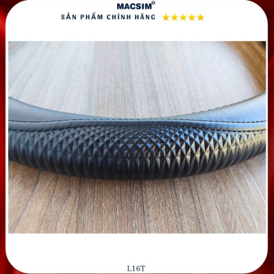 Bọc vô lăng cao cấp Macsim mã L16T chất liệu da thật - Khâu tay 100% phù hợp các loại xe
