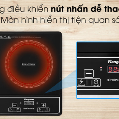 Bếp Hồng Ngoại Đơn Kangaroo KG20IFP1 (2000W) - Hàng Chính Hãng