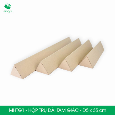 MHTG1 - D5x35 cm - 20 Hộp trụ dài tam giác thay thế ống giấy - Hộp carton đóng gói hàng