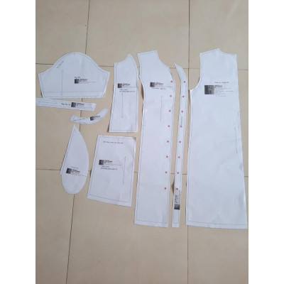 Rập giấy mã 680 (BẢN VẼ) rập đầm cổ V