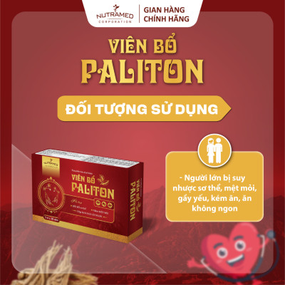 Viên uống Paliton hỗ trợ bổ huyết, giúp ăn ngon, bồi bổ cơ thể (30 viên) - Nutramed