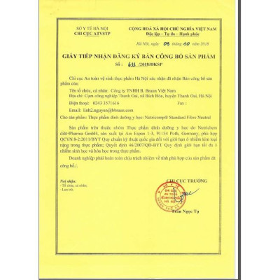 Sữa dinh dưỡng Nutricomp Standard Fibre Neutral 500ml (thùng 12 chai)