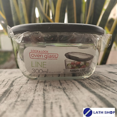 Hộp Thủy Tinh Hình Vuông Lock&Lock Nắp Thủy Tinh Giao Màu Ngẫu Nhiên - 300ml