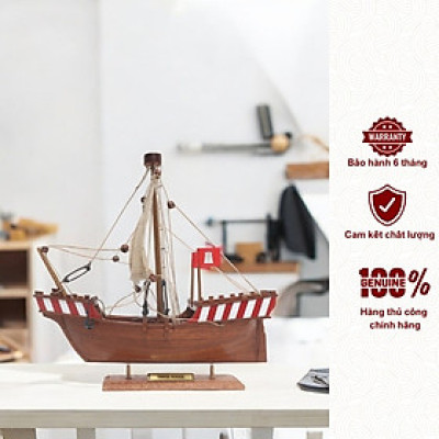Mô hình thuyền gỗ, mô hình trang trí HAN KOGGE, thuyền gỗ để bàn, decor phòng học, bàn làm việc, hàng chính hãng