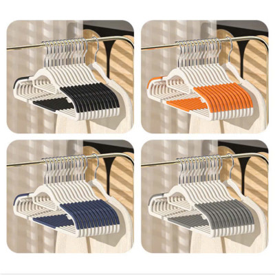 Set 10 móc treo quần áo chống trượt xoay 360, móc áo nhựa dẻo ABS chịu lực tốt