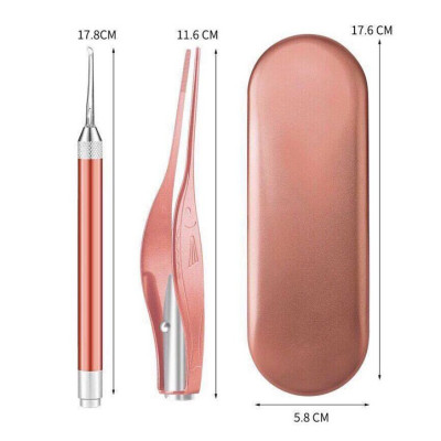 Bộ Dụng Cụ Lấy Ráy Tai Có Đèn Led Cao Cấp Kèm Hộp Đựng Sịn Sò Sử Dụng Cổng Sạc USB Tặng Kèm Kính Lúp