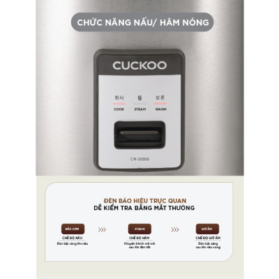 Nồi Cơm Điện Công Nghiệp Cuckoo CR-3555 - 1460W - 6.3L . Hàng Chính Hãng