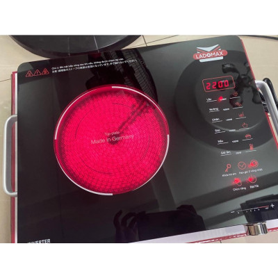 Bếp điện không kén nồi 2 vòng nhiệt 2200W Ladomax-669 tiết kiệm điện-Hàng chính hãng