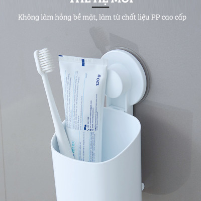 Hộp Treo Tường Đa Năng Dùng Để Dầu Gội, Bàn Chải, Kem Đánh Răng ,... Phong Cách Hàn Quốc FEIDASH - Dán Tường Tiện Lợi, Không Cần Khoan Đục - Màu Trắng Tinh Tế Sang Trọng