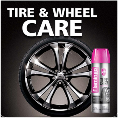 Bình xịt phục hồi và làm sáng bóng la dăng lốp xe, nhựa xe nhập khẩu Flamingo Tire Shine F010
