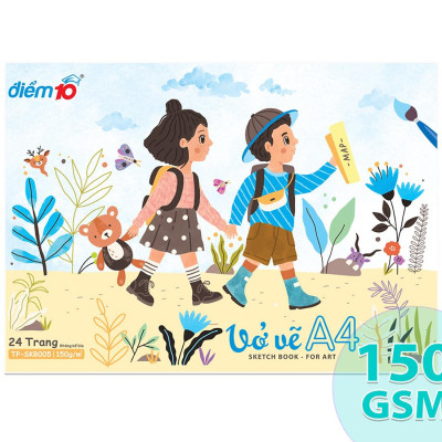 Vở Vẽ A4 24 Trang 150gsm Sketch Book For Art - Thiên Long TP-SKB005