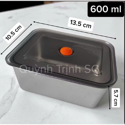 Hộp Đựng Thực Phẩm Inox Cao Cấp Kèm Nắp – Khay Inox Đựng Đồ Ăn Bảo Quản Tủ Lạnh Đủ Size - HÀNG CHÍNH HÃNG MINIIN
