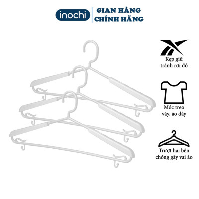 Set 05 cái Móc áo trượt lớn Hara 177 Bằng Nhựa Cao Cấp Inochi Nhật Bản (417 x 100 x 210 mm) - Giao Màu Ngẫu Nhiên